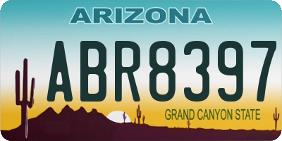 AZ license plate ABR8397