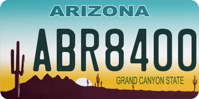 AZ license plate ABR8400