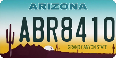 AZ license plate ABR8410