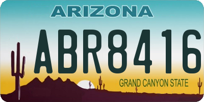 AZ license plate ABR8416
