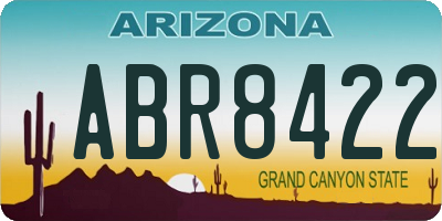 AZ license plate ABR8422