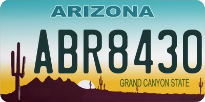 AZ license plate ABR8430