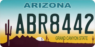 AZ license plate ABR8442