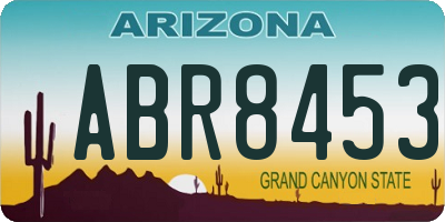 AZ license plate ABR8453