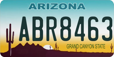 AZ license plate ABR8463