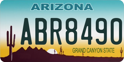 AZ license plate ABR8490