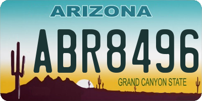 AZ license plate ABR8496