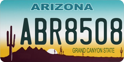 AZ license plate ABR8508
