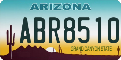 AZ license plate ABR8510