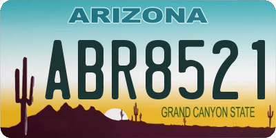 AZ license plate ABR8521