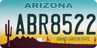 AZ license plate ABR8522