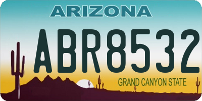 AZ license plate ABR8532