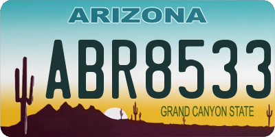 AZ license plate ABR8533