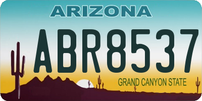 AZ license plate ABR8537