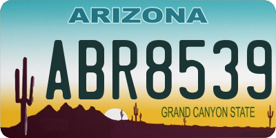 AZ license plate ABR8539