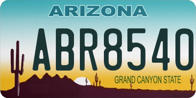 AZ license plate ABR8540