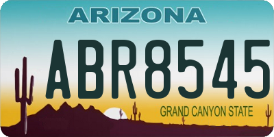 AZ license plate ABR8545
