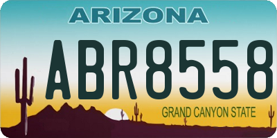 AZ license plate ABR8558