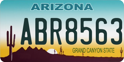 AZ license plate ABR8563