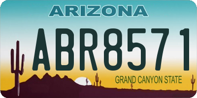 AZ license plate ABR8571