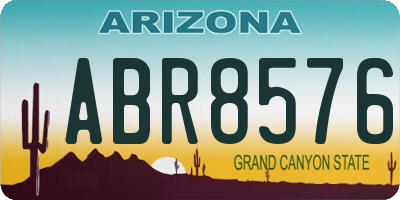 AZ license plate ABR8576