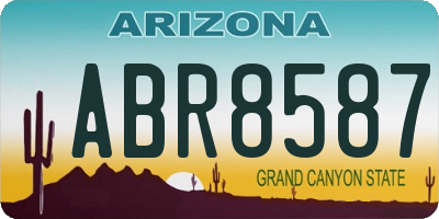 AZ license plate ABR8587