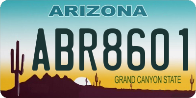 AZ license plate ABR8601