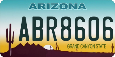 AZ license plate ABR8606