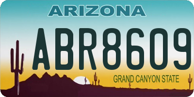 AZ license plate ABR8609