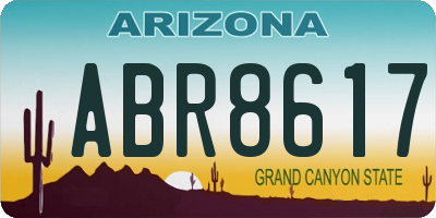 AZ license plate ABR8617