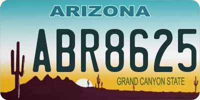 AZ license plate ABR8625