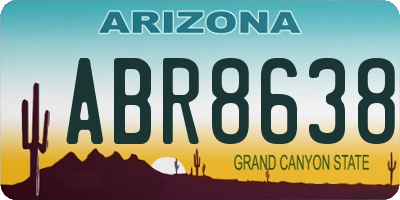 AZ license plate ABR8638