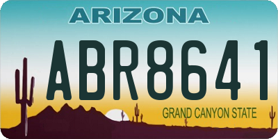 AZ license plate ABR8641