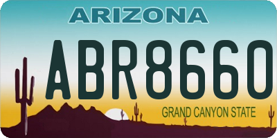 AZ license plate ABR8660