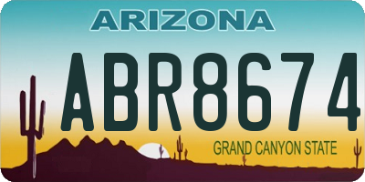 AZ license plate ABR8674