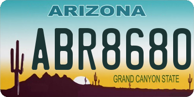 AZ license plate ABR8680