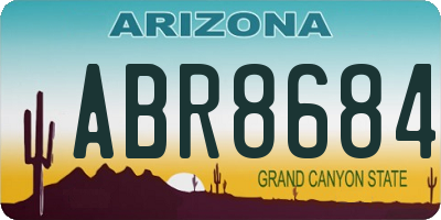 AZ license plate ABR8684
