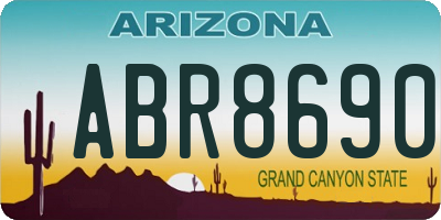 AZ license plate ABR8690