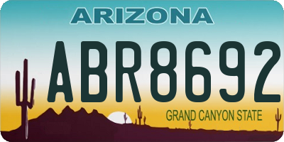 AZ license plate ABR8692