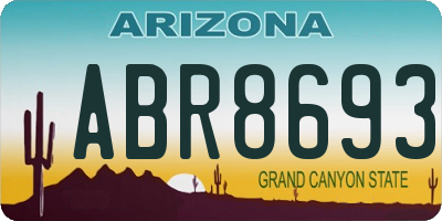 AZ license plate ABR8693