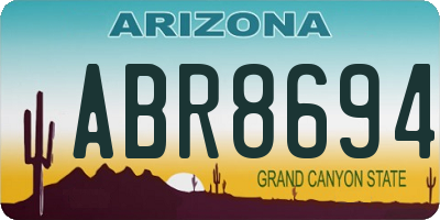 AZ license plate ABR8694