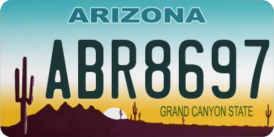 AZ license plate ABR8697