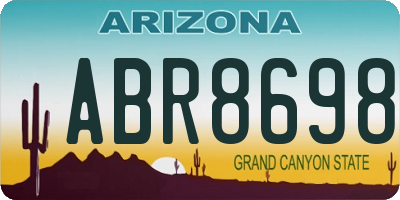 AZ license plate ABR8698