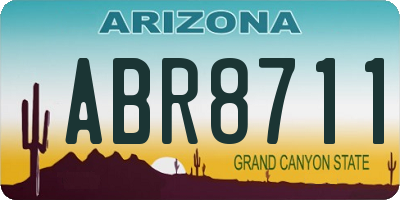 AZ license plate ABR8711