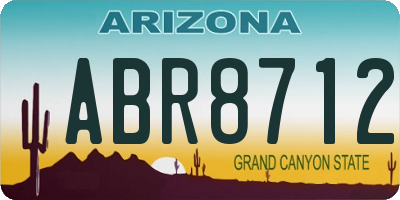 AZ license plate ABR8712