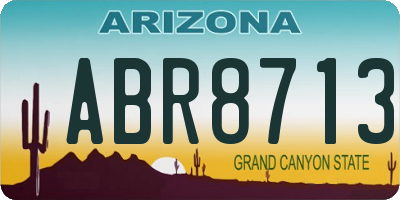 AZ license plate ABR8713