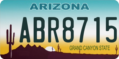 AZ license plate ABR8715