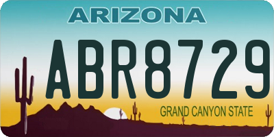 AZ license plate ABR8729