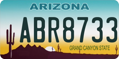 AZ license plate ABR8733