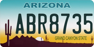 AZ license plate ABR8735